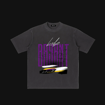 Bryant purple with gold brush stroke Tee | Basketball tribute