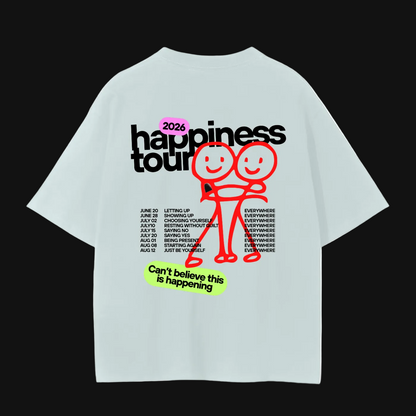 2026 Happiness Tour Rainbow Tee | Smiling Rainbow Concert T-Shirt