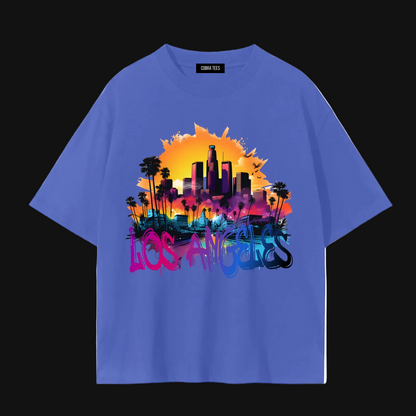 Los Angeles Sunset Skyline Tee | Happiness Tour Back Graphic Tee