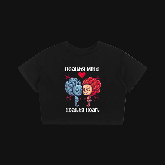Mental Health Women's Tee | Cute Brain and Heart Couple Design
