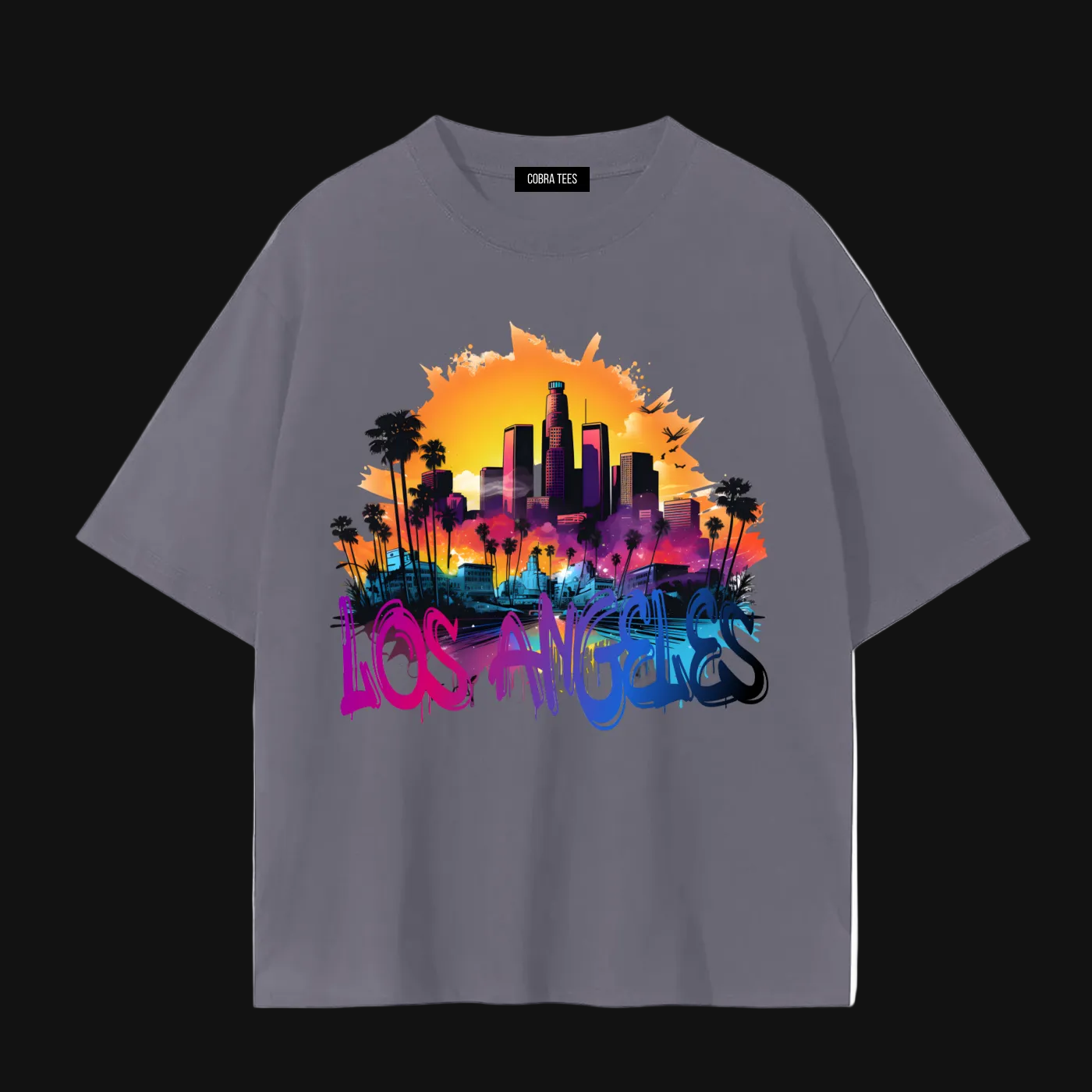 Los Angeles Sunset Skyline Tee | Happiness Tour Back Graphic Tee