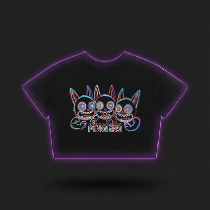 Trippy Pingers Tee | Trio Graphic Crop Tee