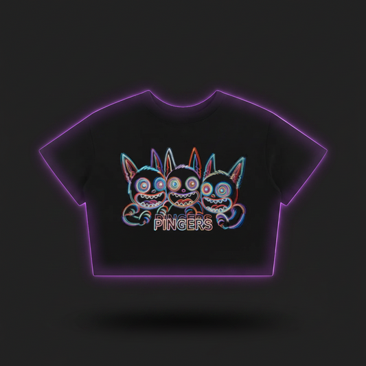 Trippy Pingers Tee | Trio Graphic Crop Tee