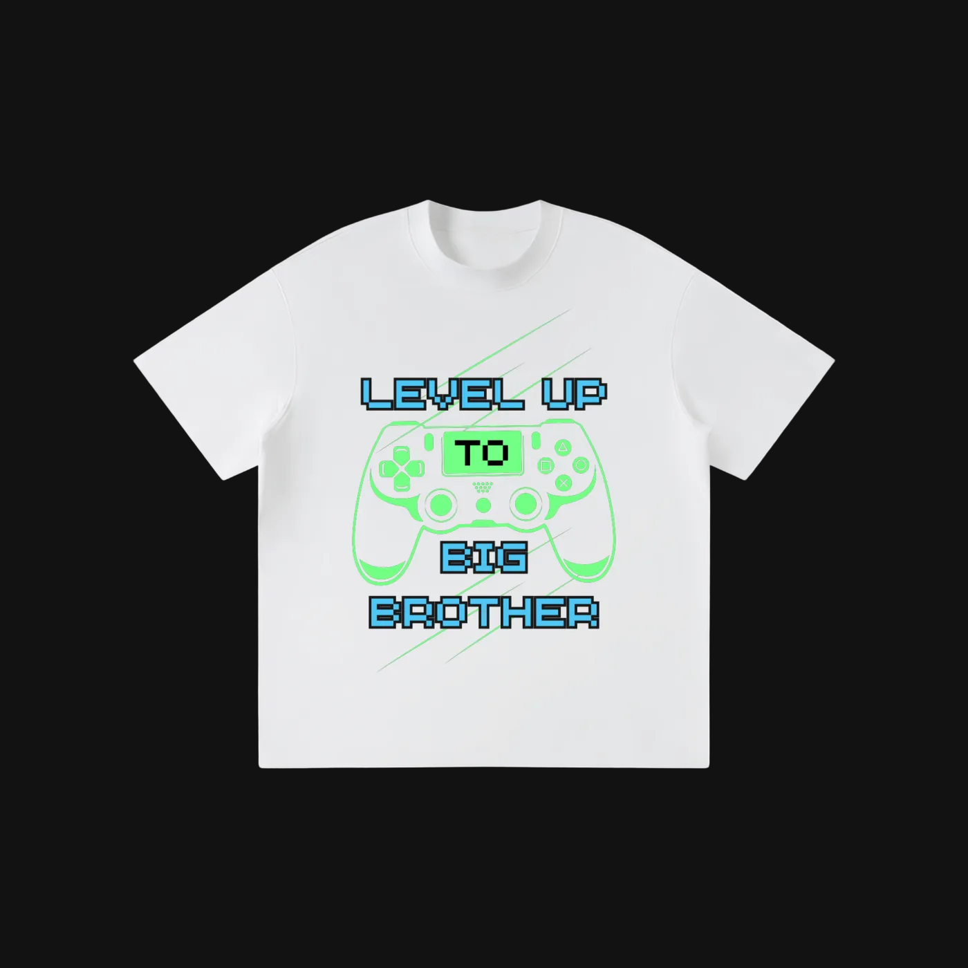 Level Up to Big Brother Kids Tee | Video Game Controller Sibling Announcement