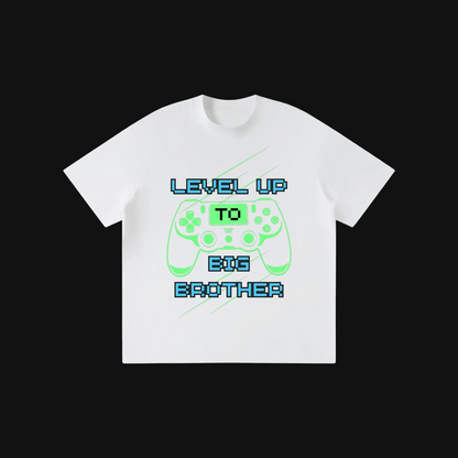 Level Up to Big Brother Kids Tee | Video Game Controller Sibling Announcement
