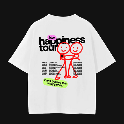 2026 Happiness Tour Rainbow Tee | Smiling Rainbow Concert T-Shirt