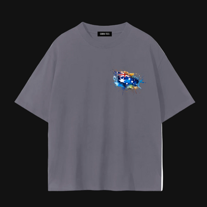 Colourful Aussie Tee | Australian Wildlife, Watercolour Splash