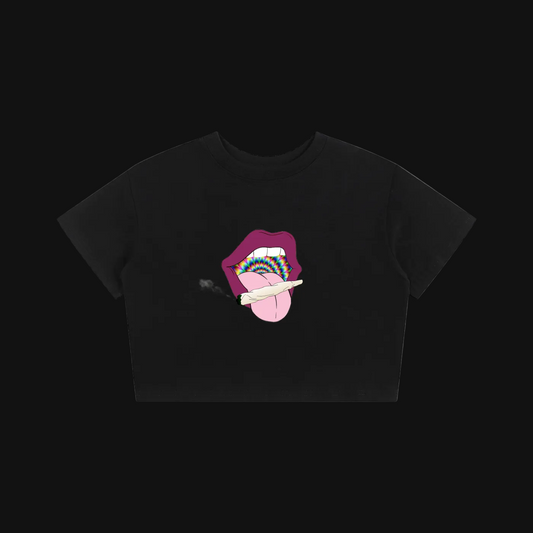 Rainbow Weed Mouth Tee | Cropped Tee