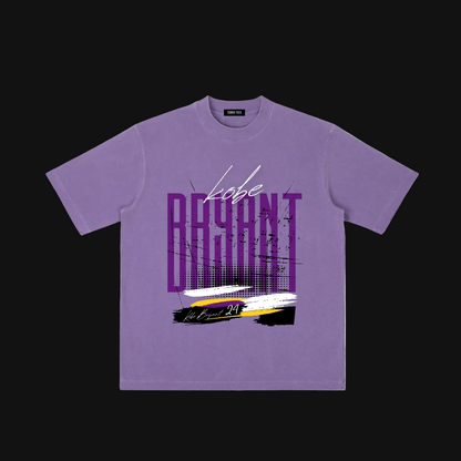 Bryant purple with gold brush stroke Tee | Basketball tribute