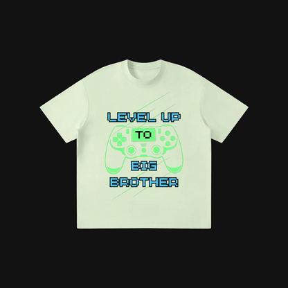 Level Up to Big Brother Kids Tee | Video Game Controller Sibling Announcement