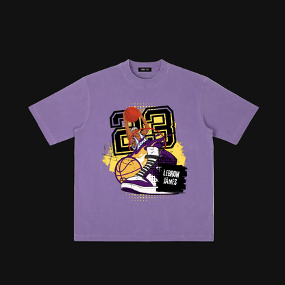 Lebron Graphic Tee | Number 23 Sneakers, Hoop Illustration