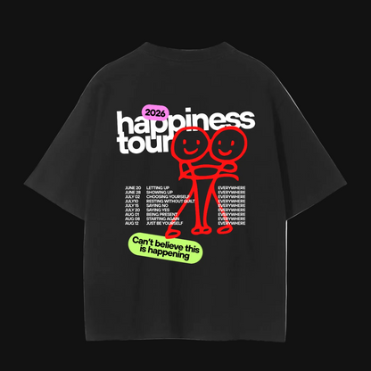 2026 Happiness Tour Rainbow Tee | Smiling Rainbow Concert T-Shirt