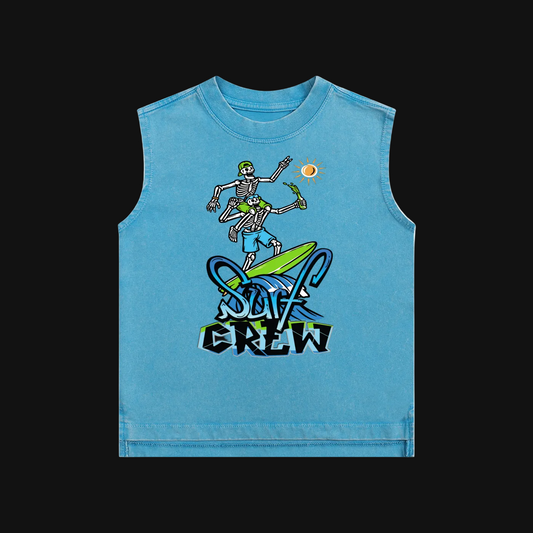 surf,kids,tank,crew,water,ocean,surfboard,skeleton