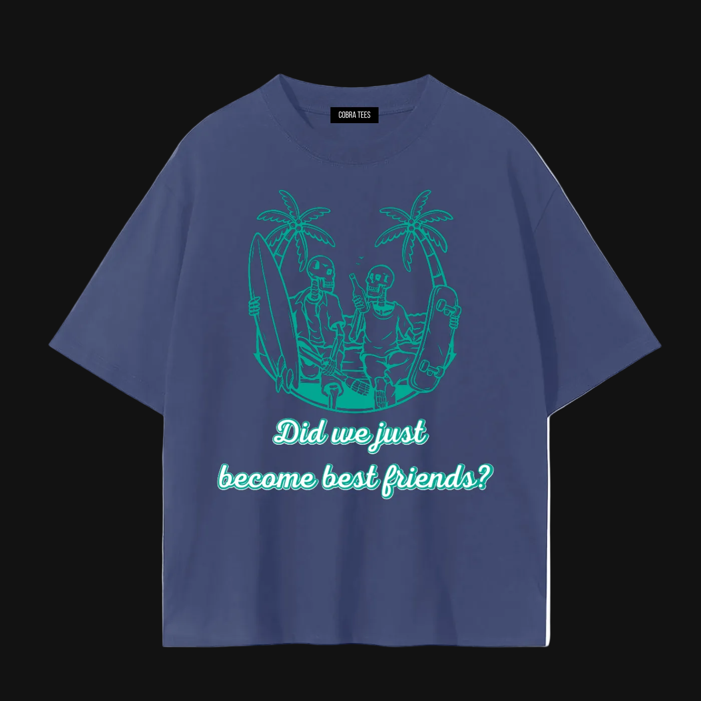 Beach Skelton Illustration Tee | "Did we just become best friends?"