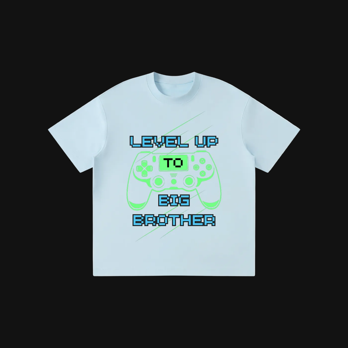 Level Up to Big Brother Kids Tee | Video Game Controller Sibling Announcement
