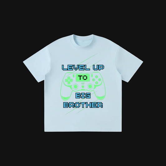 Level Up to Big Brother Kids Tee | Video Game Controller Sibling Announcement