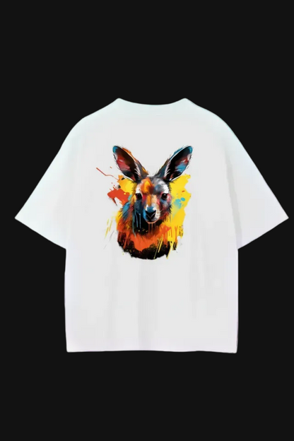 Colourful Aussie Tee | Australian Kanga, Watercolour Splash