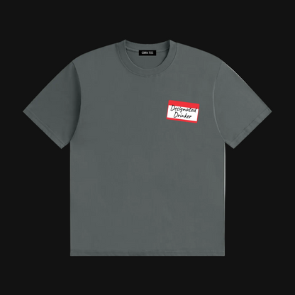 Designated Drinker Tee | Pocket Name Tag Graphic