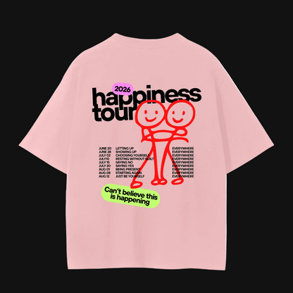 2026 Happiness Tour Rainbow Tee | Smiling Rainbow Concert T-Shirt