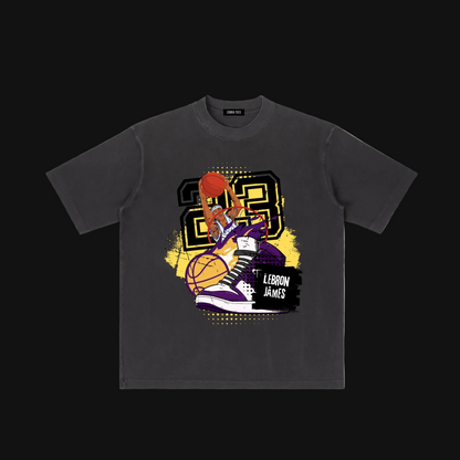 Lebron Graphic Tee | Number 23 Sneakers, Hoop Illustration