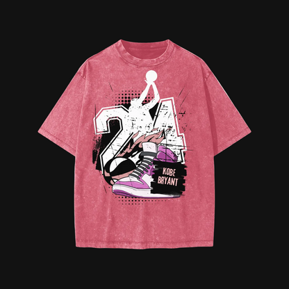 Girls Kobe Basketball Kids Tee | Retro Grunge Hoop Graphic