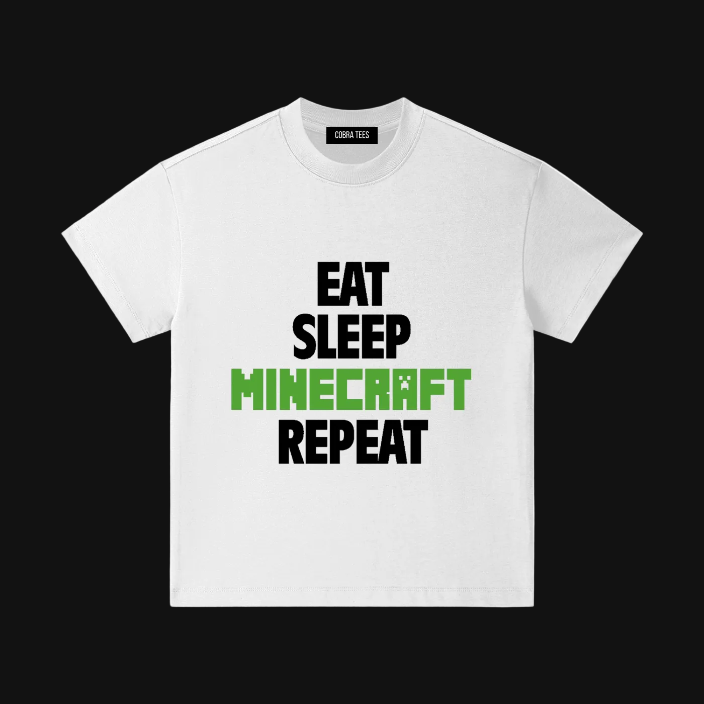 Eat Sleep Minecraft Repeat Kids | Video Game Tee, Gamer Shirt
